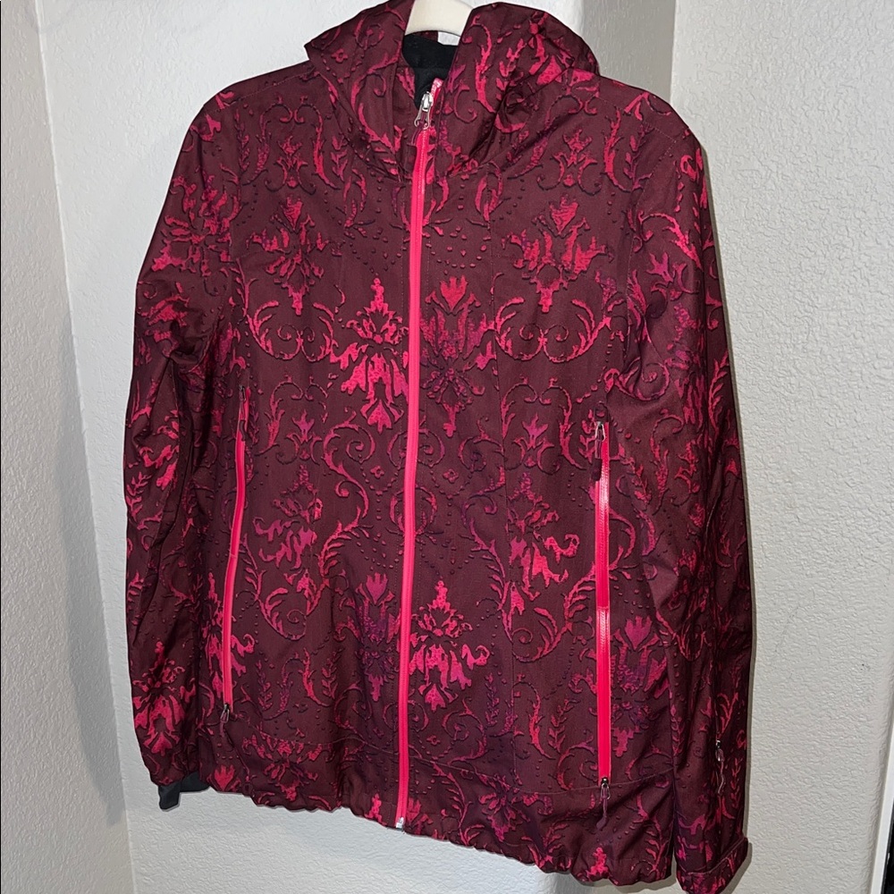 Athleta Women's Burgundy Patterned Jacket Size M